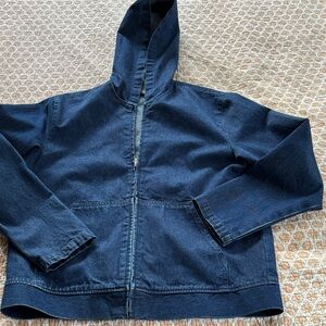 Zippered hoody Jean jacket